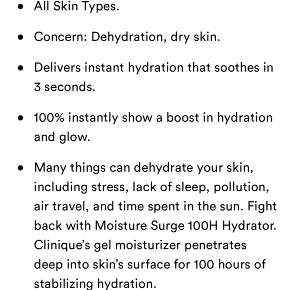 CLINIQUE MOISTURE SURGE 100H HYDRATOR. - Picture 9 of 14